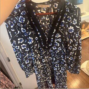 Tory Burch Silk Floral Tunic Blouse | Asymmetrical Hem | Size SP | Like New